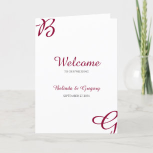 Iniciais de Borgonha Programa de Casamento outono