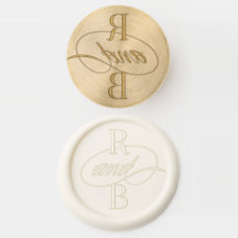 Iniciais de Casais de Casamento de Script Elegante