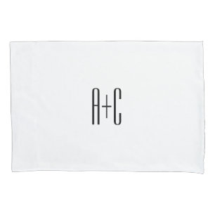 Iniciais de Casais Modernos Elegantes   Branco e P