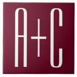 Iniciais de Casais simples | Branca e Borgonha<br><div class="desc">Clássico,  ousado e moderno.</div>