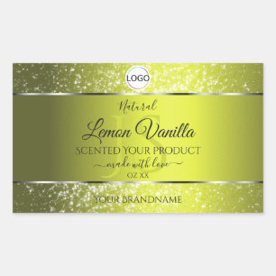 Iniciais de logotipo prata amarela Etiquetas de pr