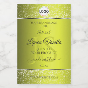 Iniciais de logotipo prata amarela Etiquetas de pr