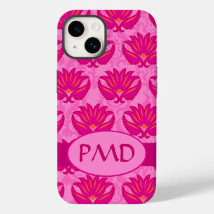 Iniciais de Monograma Damask Modern Art Nouveau Ro