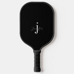 Iniciais de Monograma de Nome Personalizado Preto