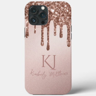 Iniciais de Monograma Dourado Glitter Glamoroso Ro