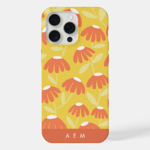 Iniciais de Monograma Inferior Padrão Floral Amare