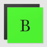 Iniciais de Monograma Neon Green Brilhante Colorid