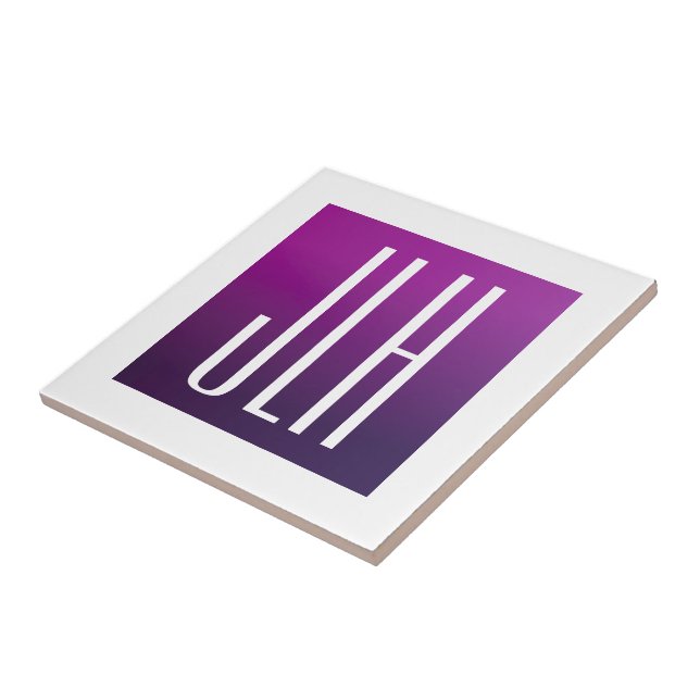 Iniciais de Ombre Roxo e Branco ou outro Texto (Lateral)