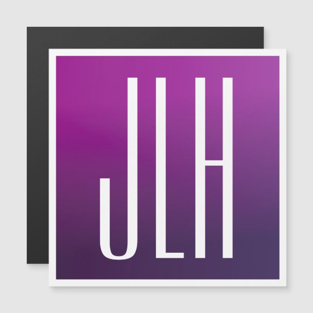 Iniciais de Ombre Roxo e Branco ou outro Texto (Frente/Verso)