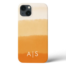 Iniciais Elegantes Monogramadas Pumpkin Orange Omb