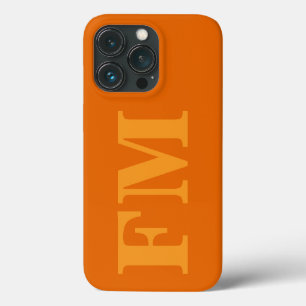 Iniciais Mínimos de Monograma Amarelo Laranja Esc