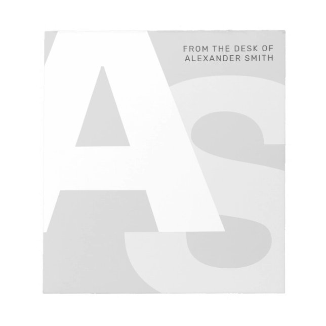 Iniciais Modernos Da Mesa Do Bloco De Notas (Frente)