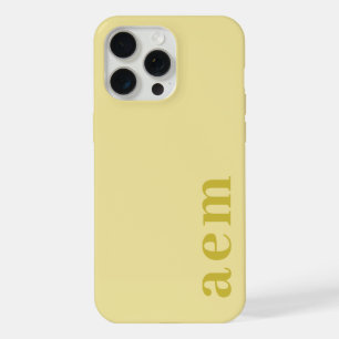 Iniciais Monograma Lateral Amarelo Pálido Minimali