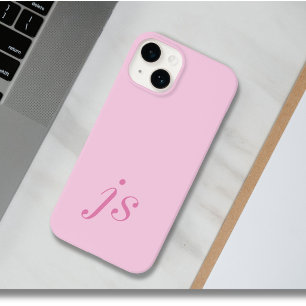 Iniciais Monograma Rosa Elegante Moderno