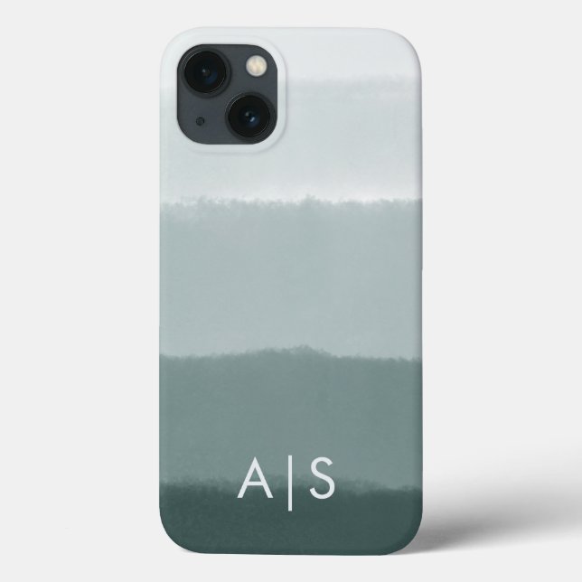 Iniciais Monogramadas Elegantes Limed Spruce Ombre (Verso)