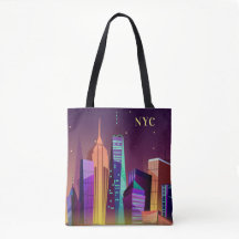 Iniciais personalizadas bolsas do New York Illustr