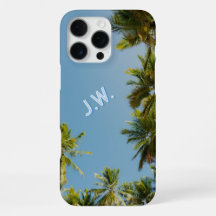 Iniciais personalizadas & Palmeiras Tropicais