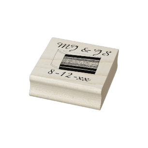 Iniciais Personalizados Carimbo De Bolo Arco-Íris