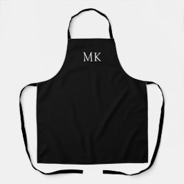 Iniciais personalizados de monograma preto