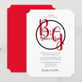 Iniciais Personalizados Simples Convites de Casame