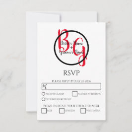 Iniciais Simples Personalizadas Placas RSVP de Cas