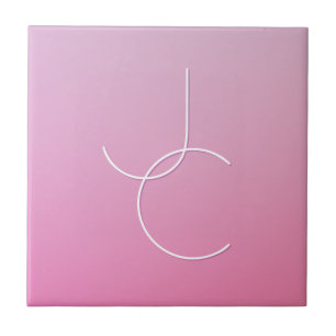 Iniciais Sobrepostos Modernos 2 Mouse rosa
