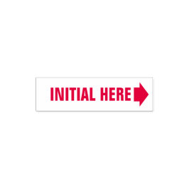 Inicial Aqui com Carimbo de Autoimpressão de Seta