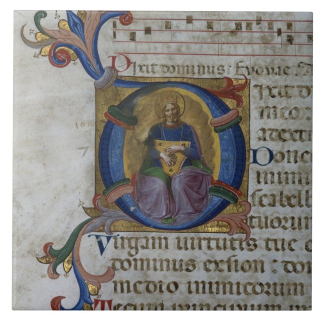 Inicial "D" da Senhora 531 f.169v Historiated que (Frente)