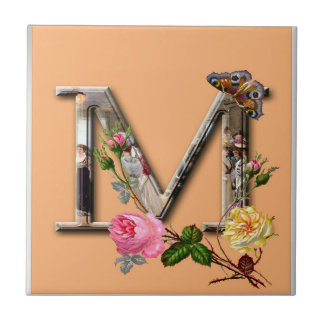 Inicial decorativa "M" da letra