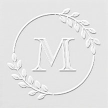 Inicial Monograma de Dupla Coroa Circular Elegante