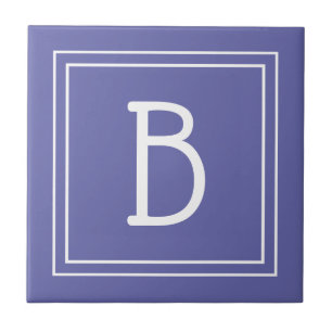 Inicial Monograma Moderno Periwinkle Azul