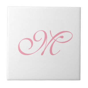 Inicial Monograma Rosa Elegante