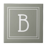 Inicial Simples Monogramada Moderna em Verde Sage<br><div class="desc">Monograma personalizado moderno e elegante adicionado ao design simples e sofisticado atualizado em verde sage e branco. Ótima ideia de presente! Personalize facilmente com a ferramenta de design para torná-lo seu! Entre em contato comigo em beachpausedesigns@gmail.com se precisar de ajuda ou tiver dúvidas sobre este ou qualquer outro design. Outras...</div>