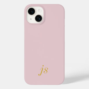 Inicials Monograma Modernas Elegantes Rosa Bege Do
