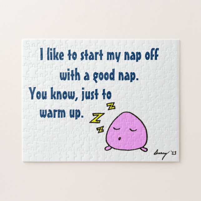 'Iniciar Meu Nap Com Um Bom Nap' Quebra-cabeça (Horizontal)