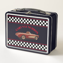 Inicie Seu Motor, Red Corvette Metal Lunchbox
