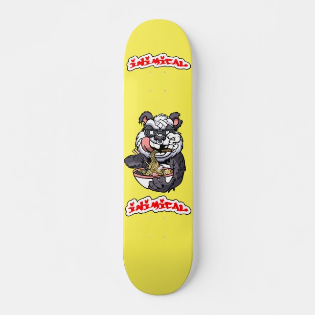 Inimical Ramen Panda Skateboard Deck (Frente)