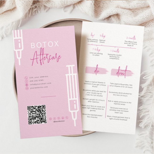 Injeções de Botox Após o horário do cartão de cuid (Criador carregado)