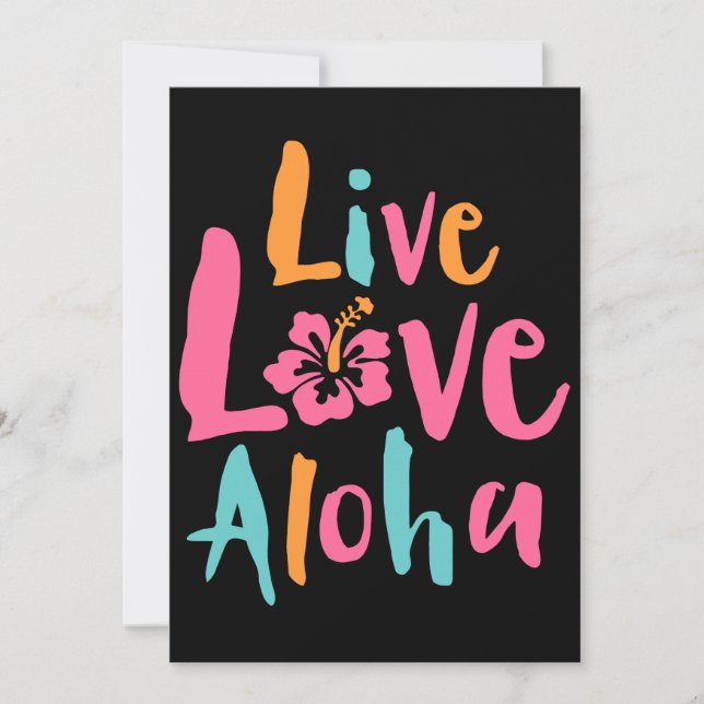 Inktastic Live Love Aloha 2 Women's Hawaii T-Shirt (Frente)