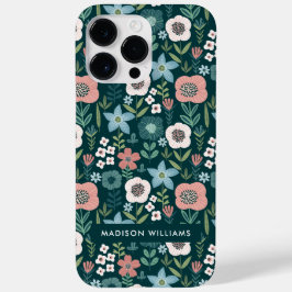 Inscrição editável Flores Minimalista Case-Mate