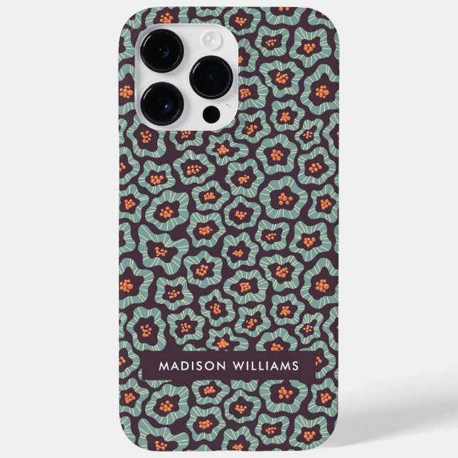 Inscrição editável Flores Mínimo de Case Mate (Verso)