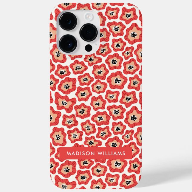 Inscrição editável Flores Mínimo de Case Mate (Verso)