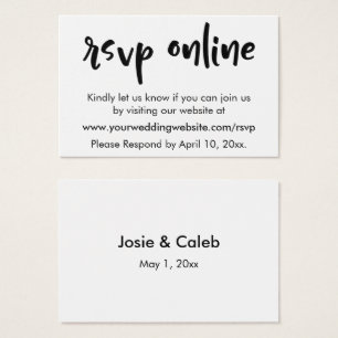 Inserção Casual de RSVP de Casamento Online, Pre