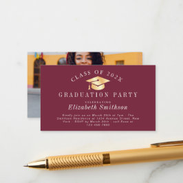 inserção da festa de formatura boné maroon gold