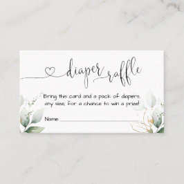 Inserção da Placa Raffle da Fralda Eucalyptus Gree