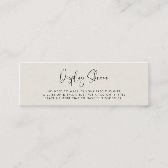 Inserção de cartão de chá para exibição elegante e (Frente)