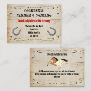 Inserção de Cartão de Recepção de Cowboy Ocidental