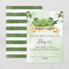 Inserção de Cartão de Rifa de Fraldas Três Ervilha