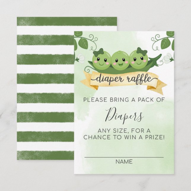 Inserção de Cartão de Sorteio de Fraldas Três Ervi (Frente/Verso)