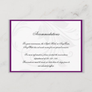 Inserção de Casamento de Coração Floral Púrpura e